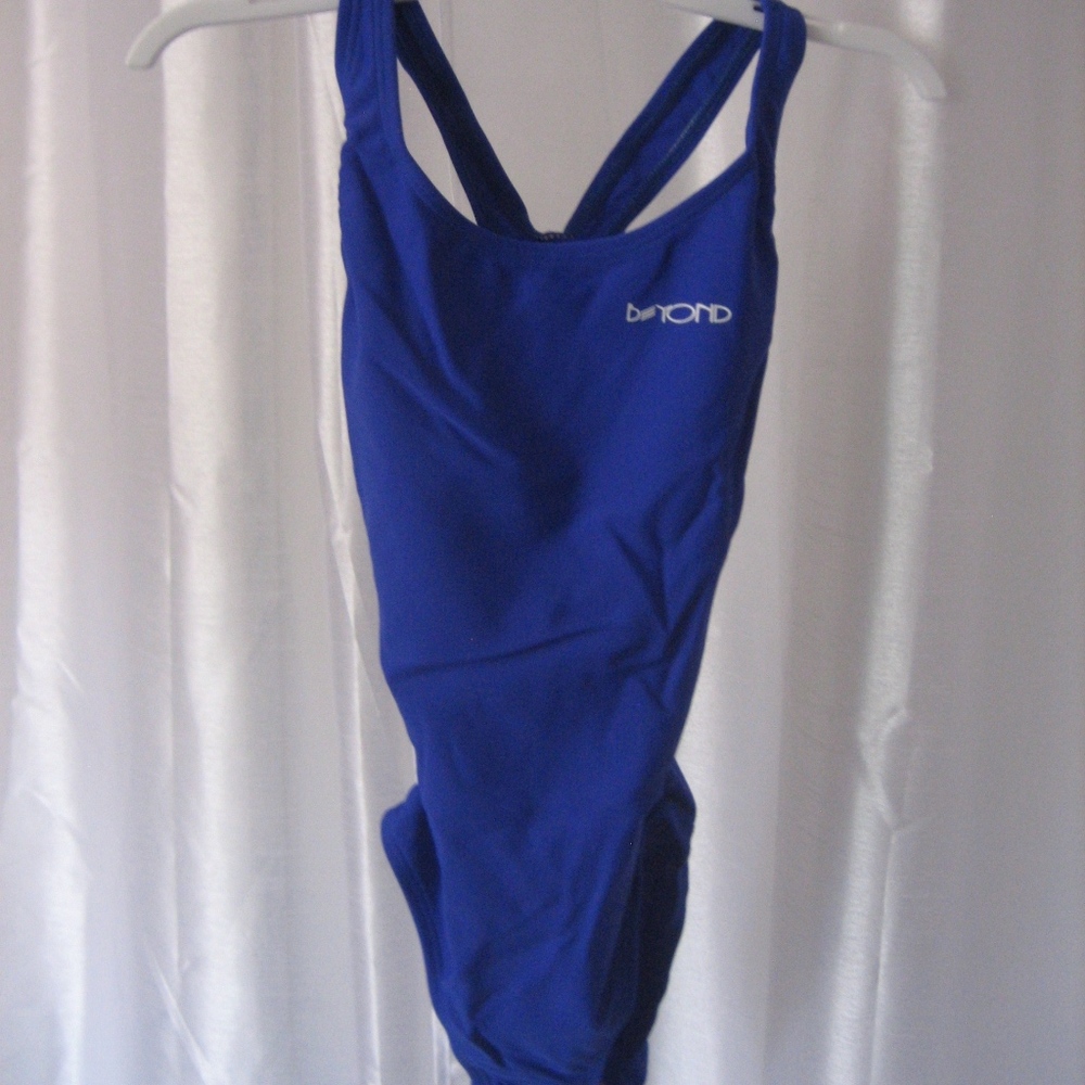 Girl's Blue Practice One Piece Swimsuit Sz 22/6-6X